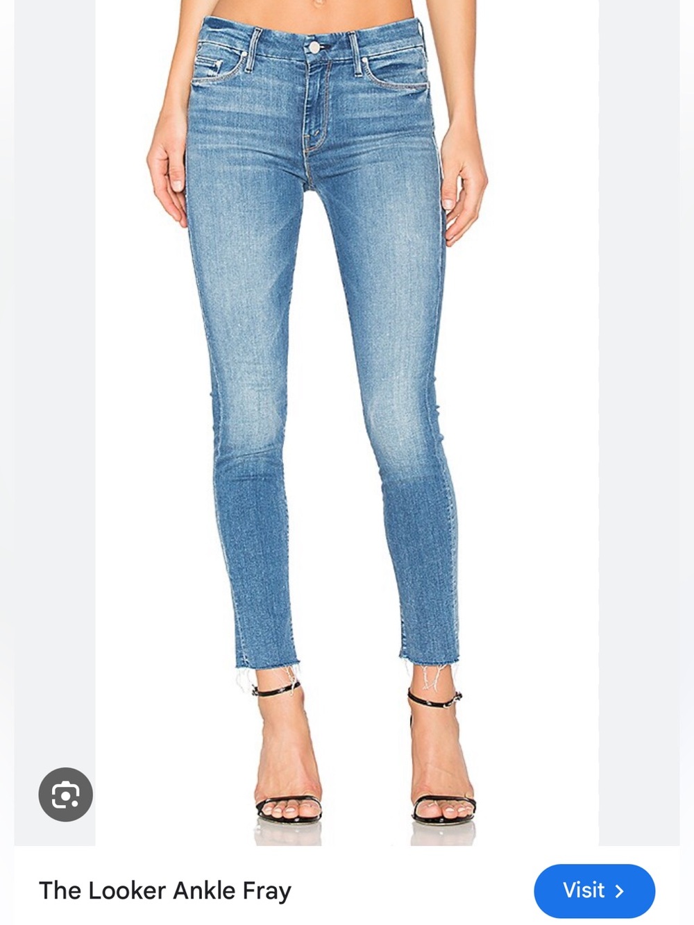 MOTHER Denim Looker Ankle Fray Birds of Paradise size 00 24 Jeans Pants Skinny